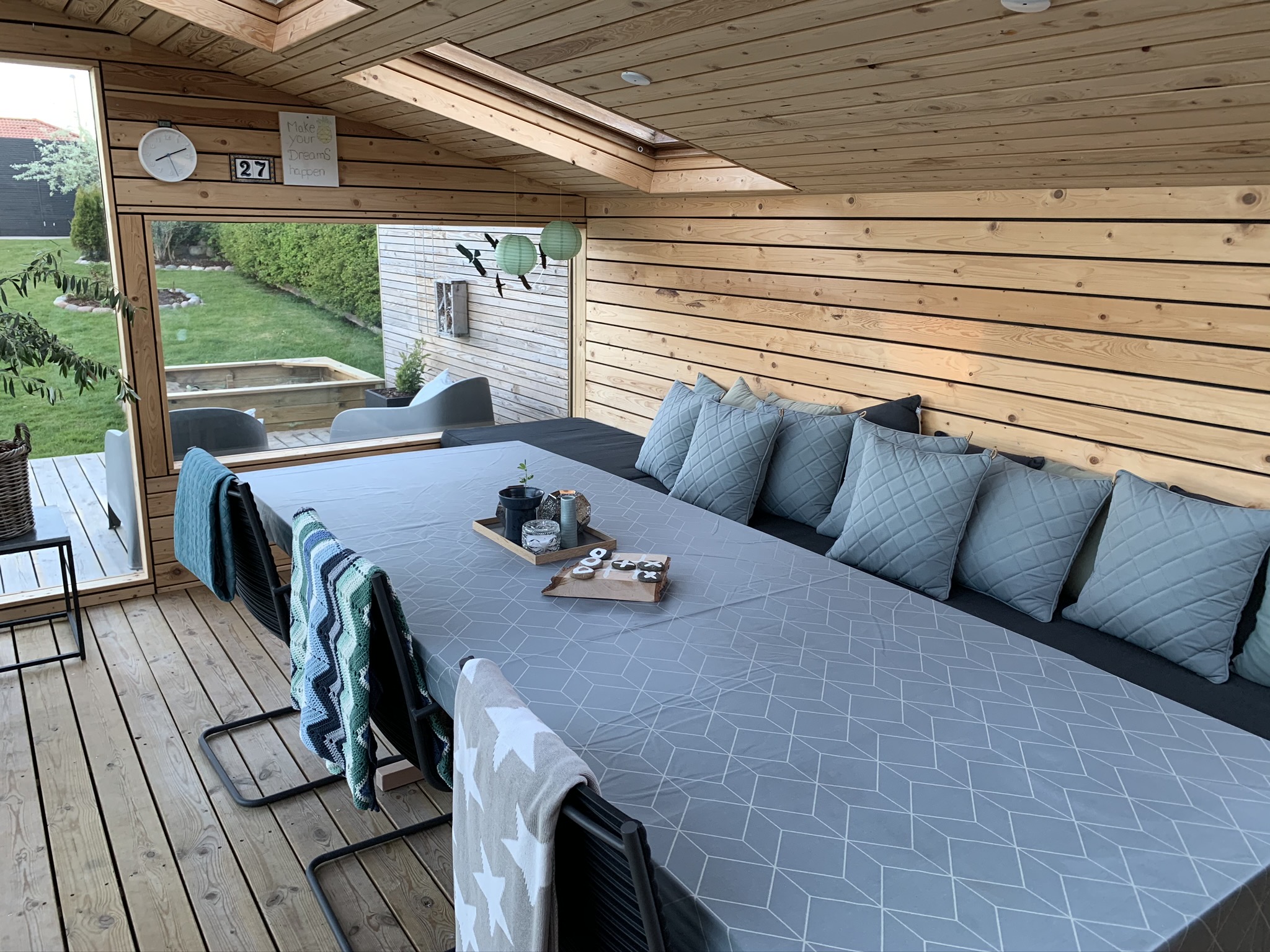 Orangeri med dubbelt pulpettak