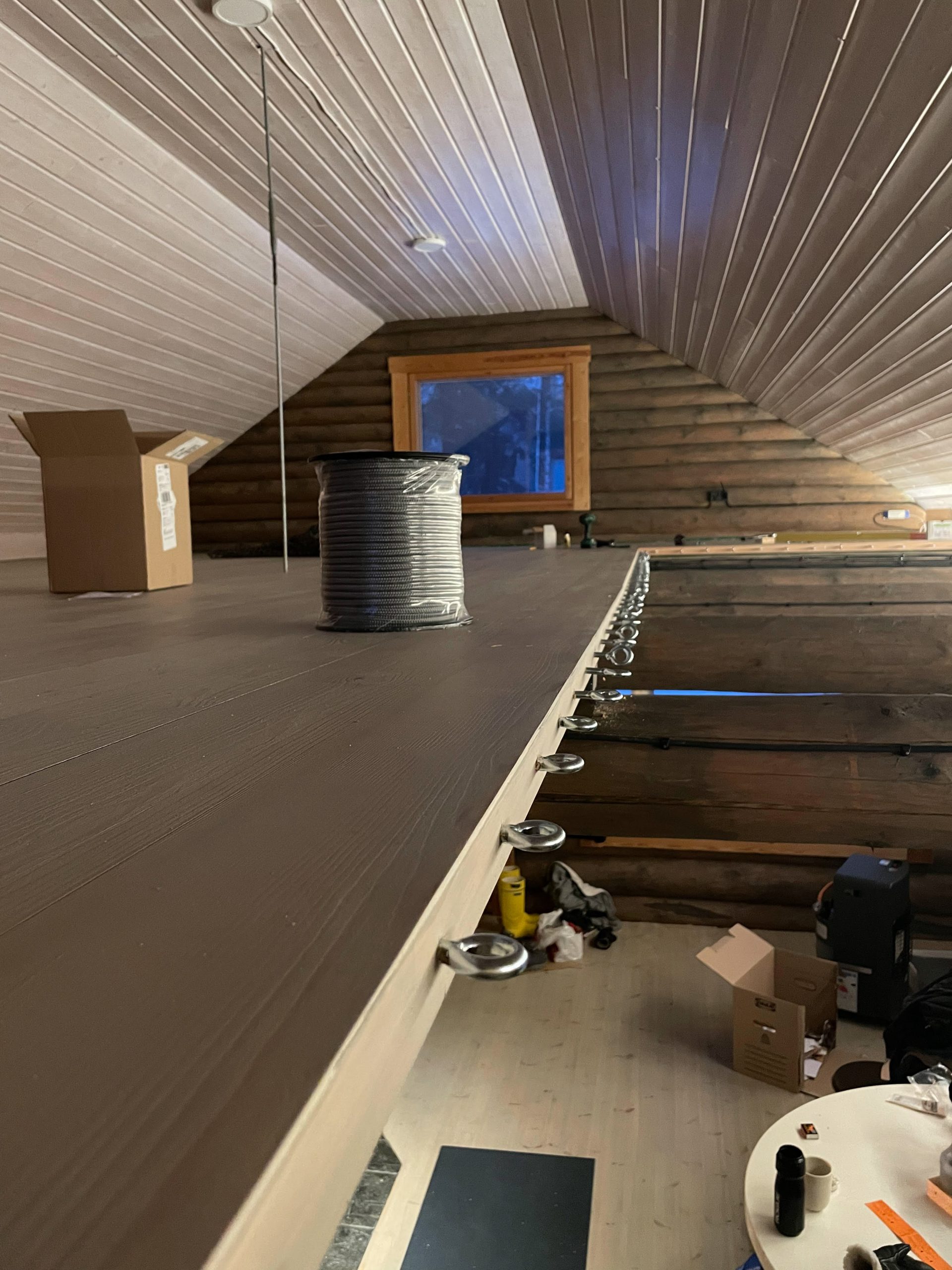 Hængekøje i gulvet