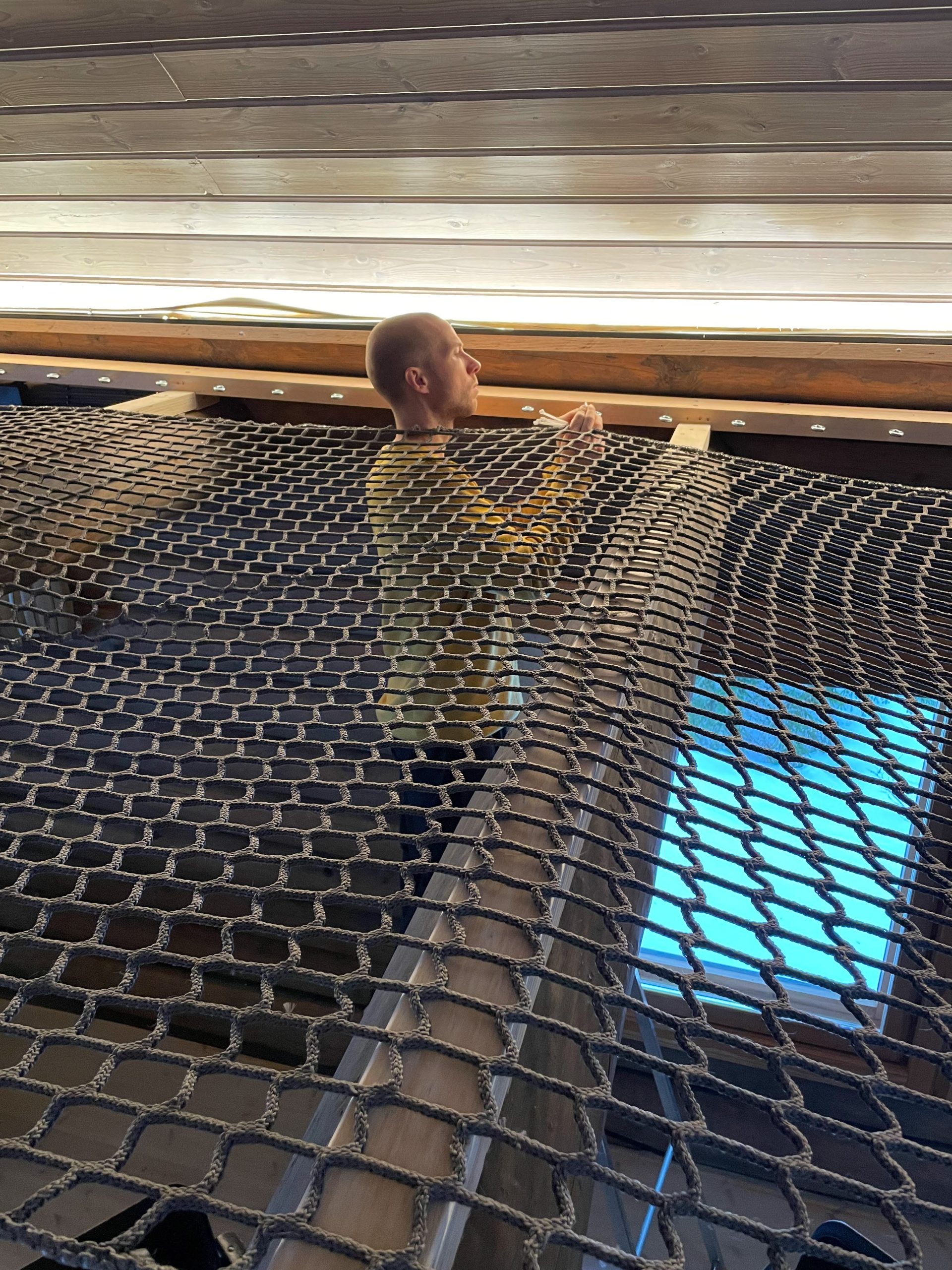 Hængekøje i gulvet