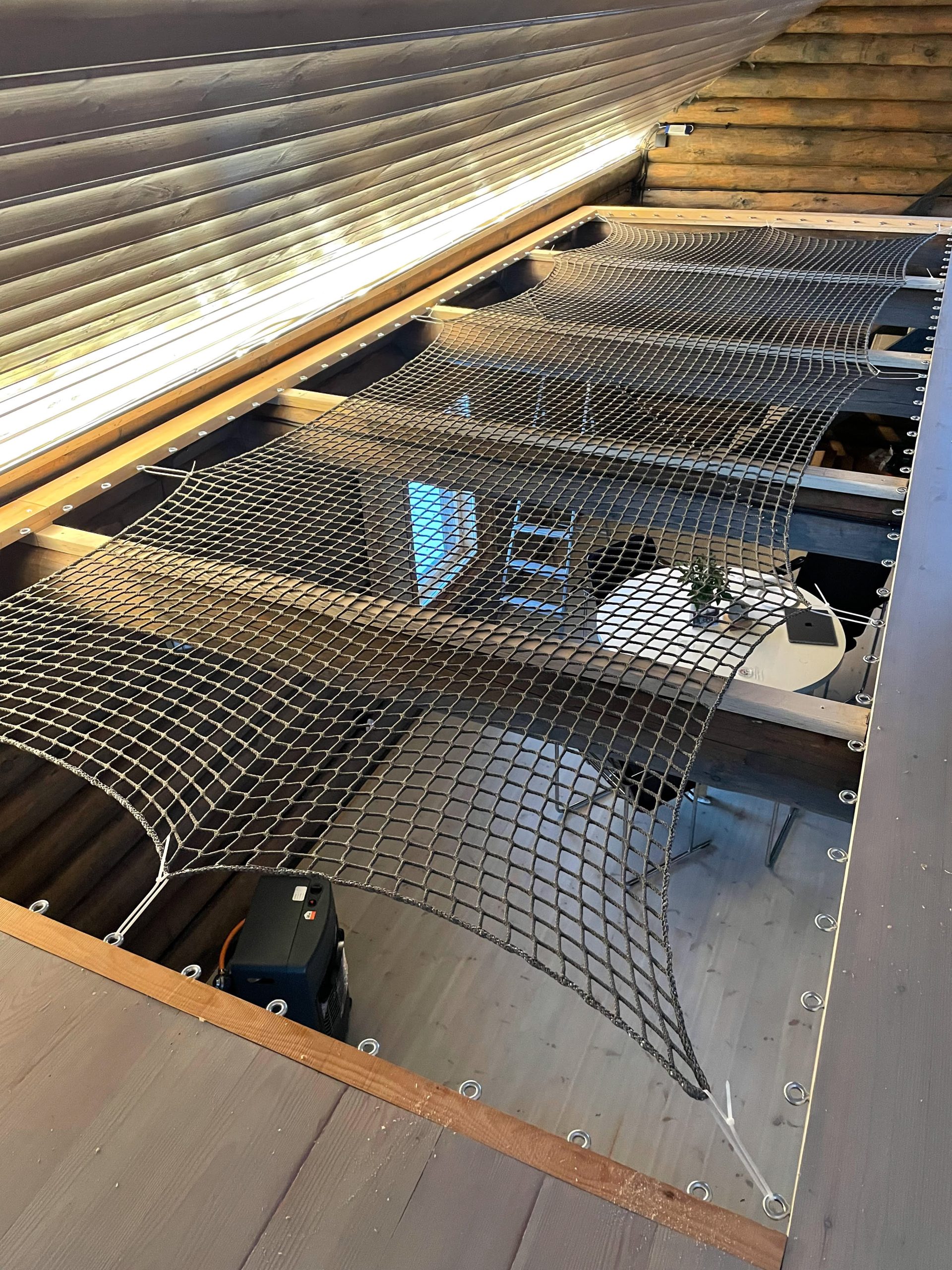 Hængekøje i gulvet