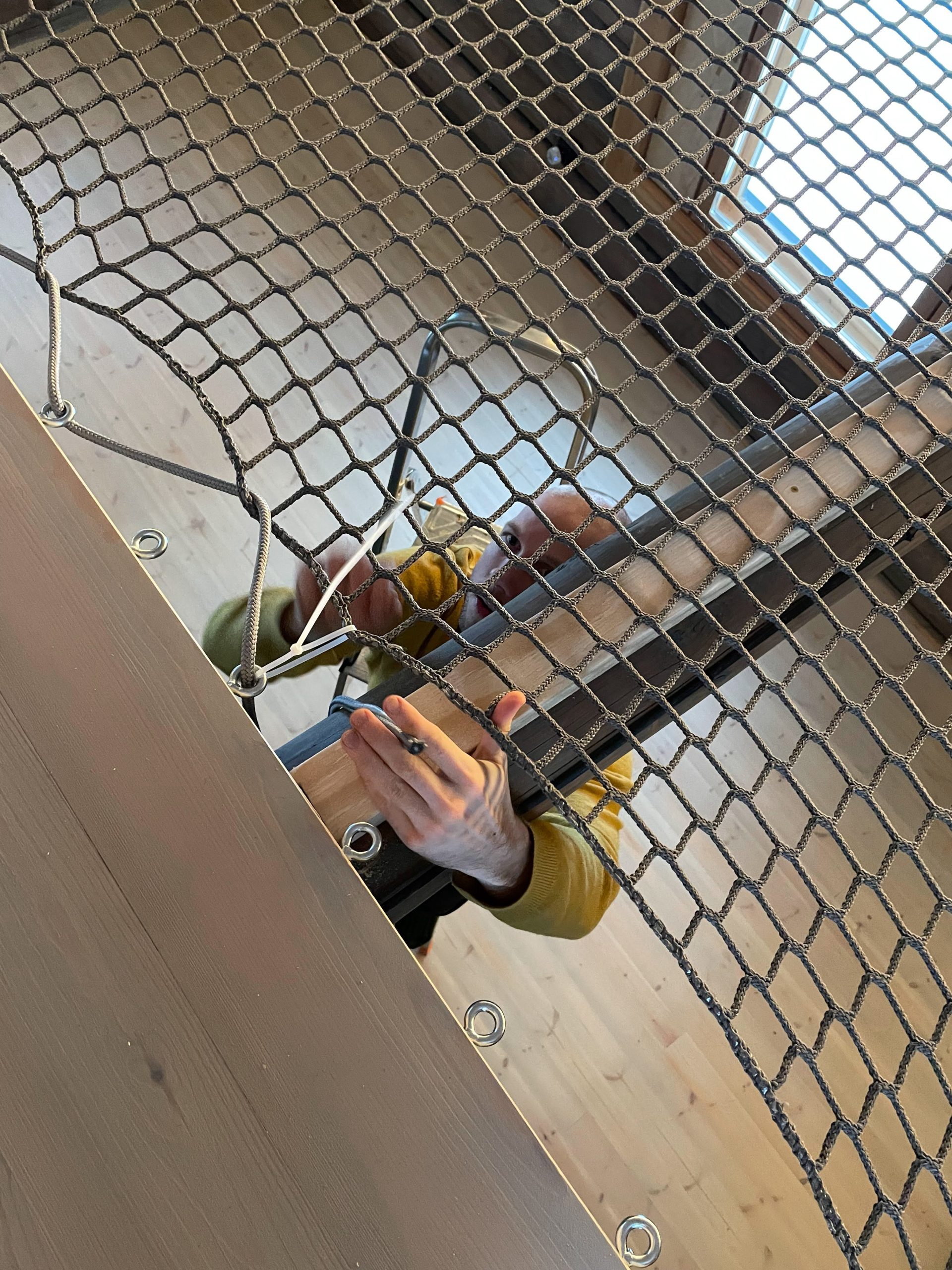 Hængekøje i gulvet