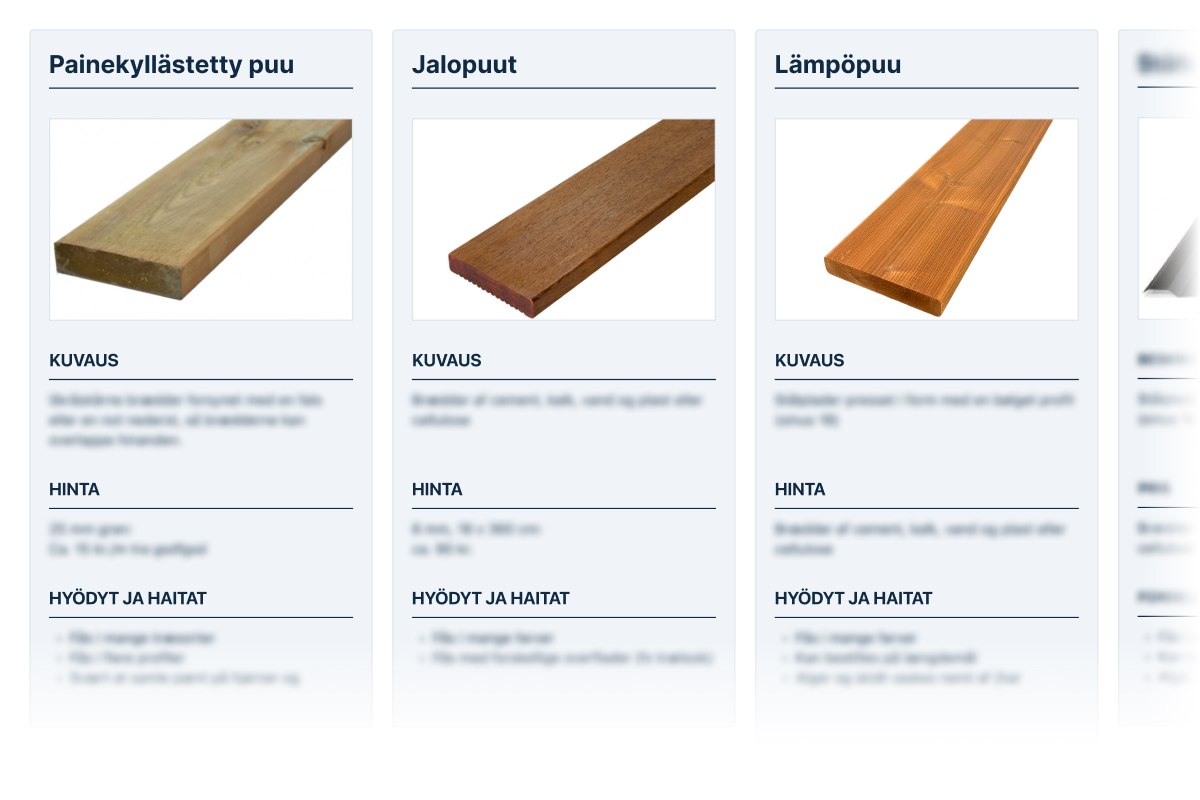 Ulkoportaiden laudat