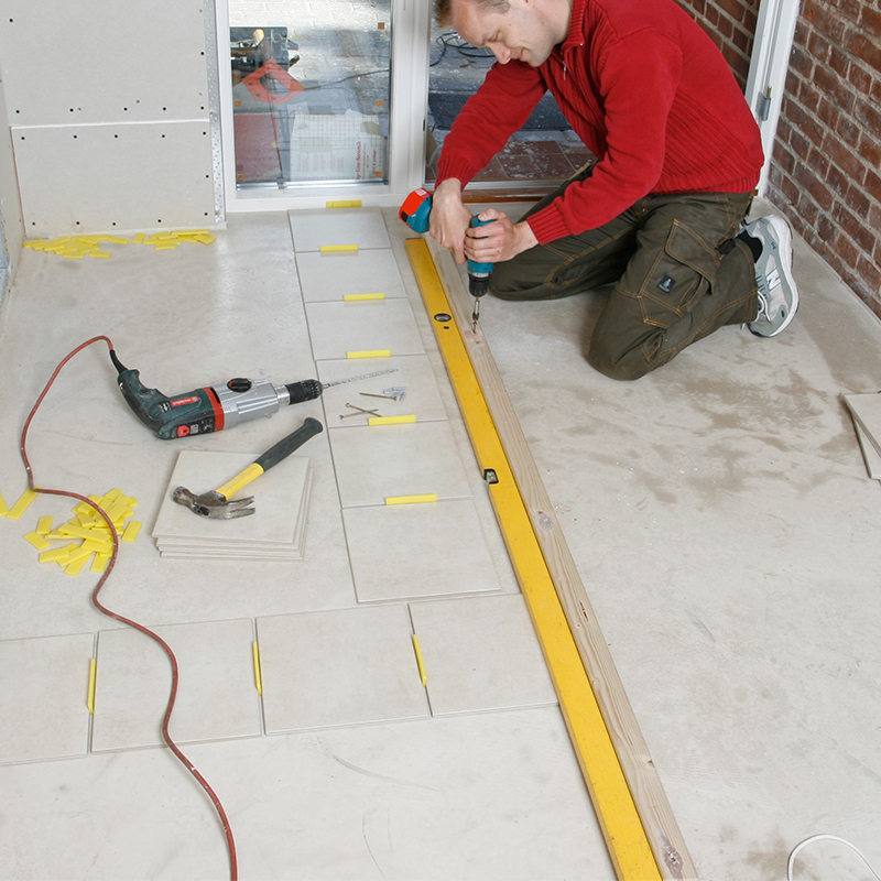 Gulvfliser montering