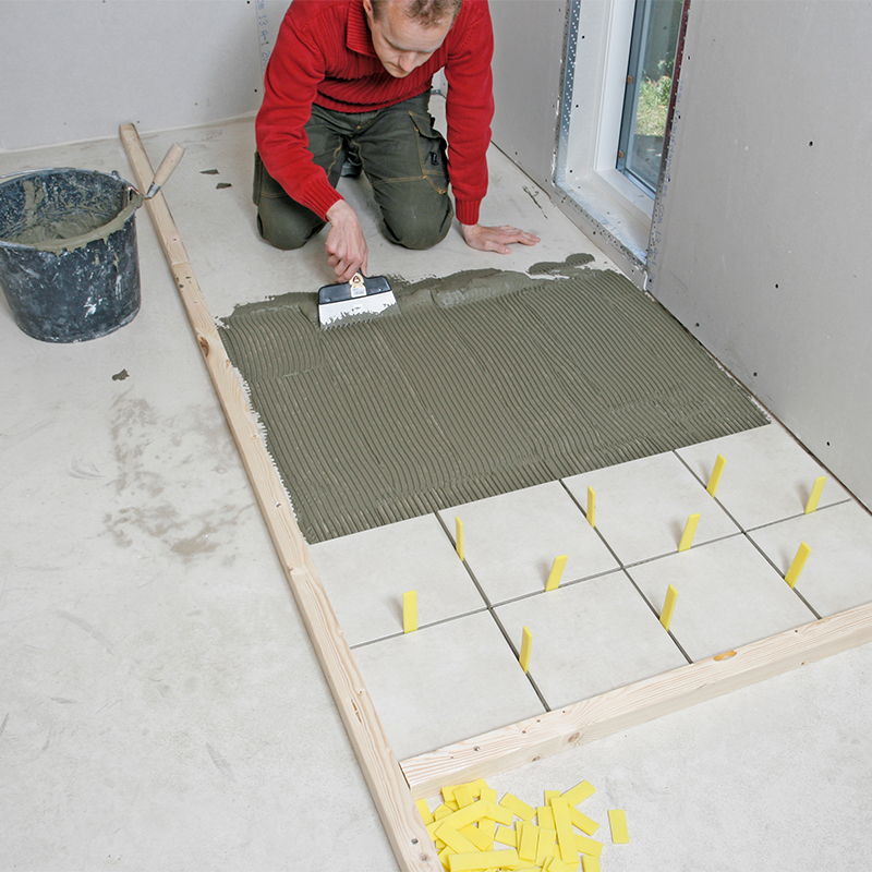 Gulvfliser montering