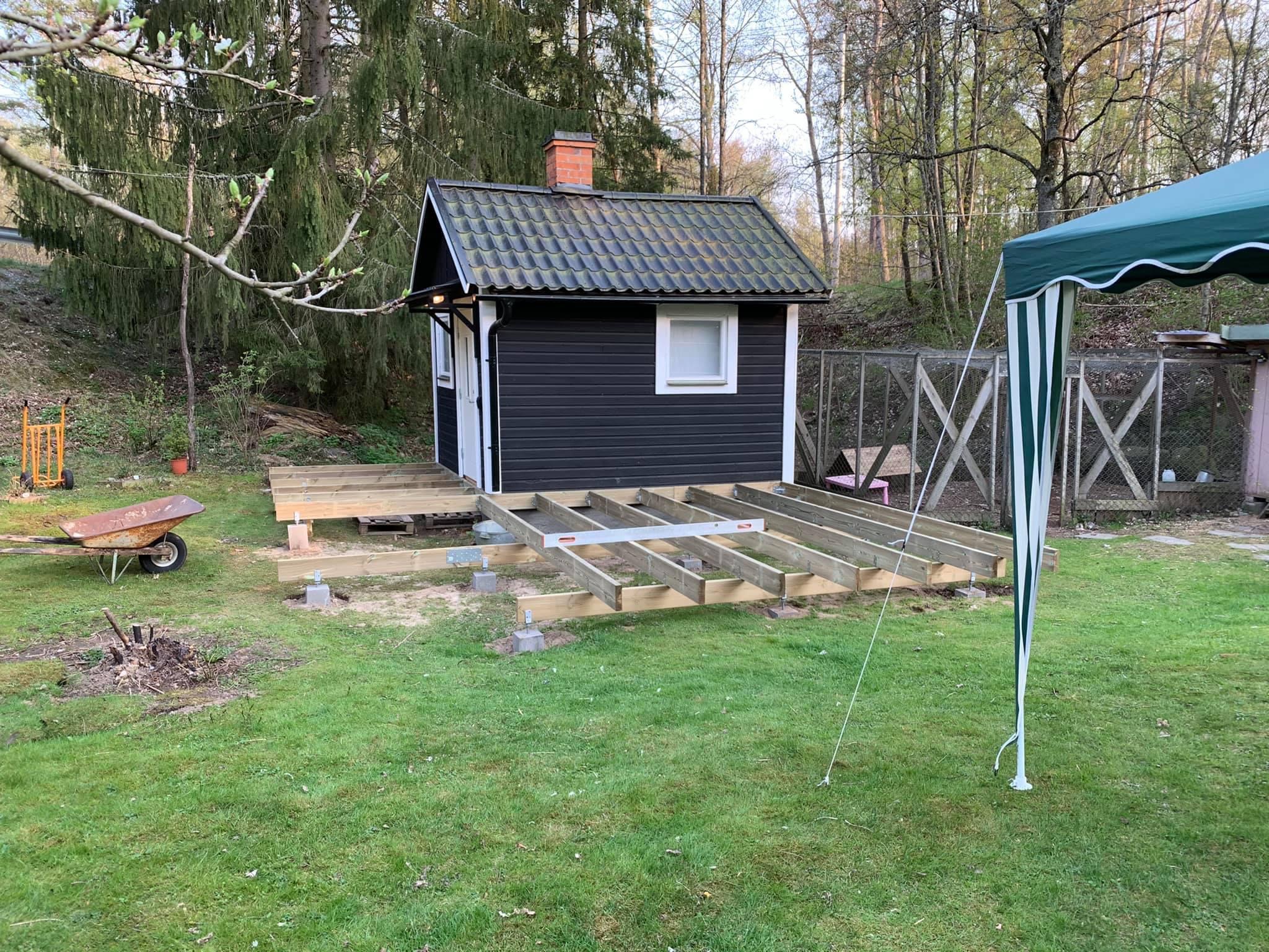 Træterrasse til annekset