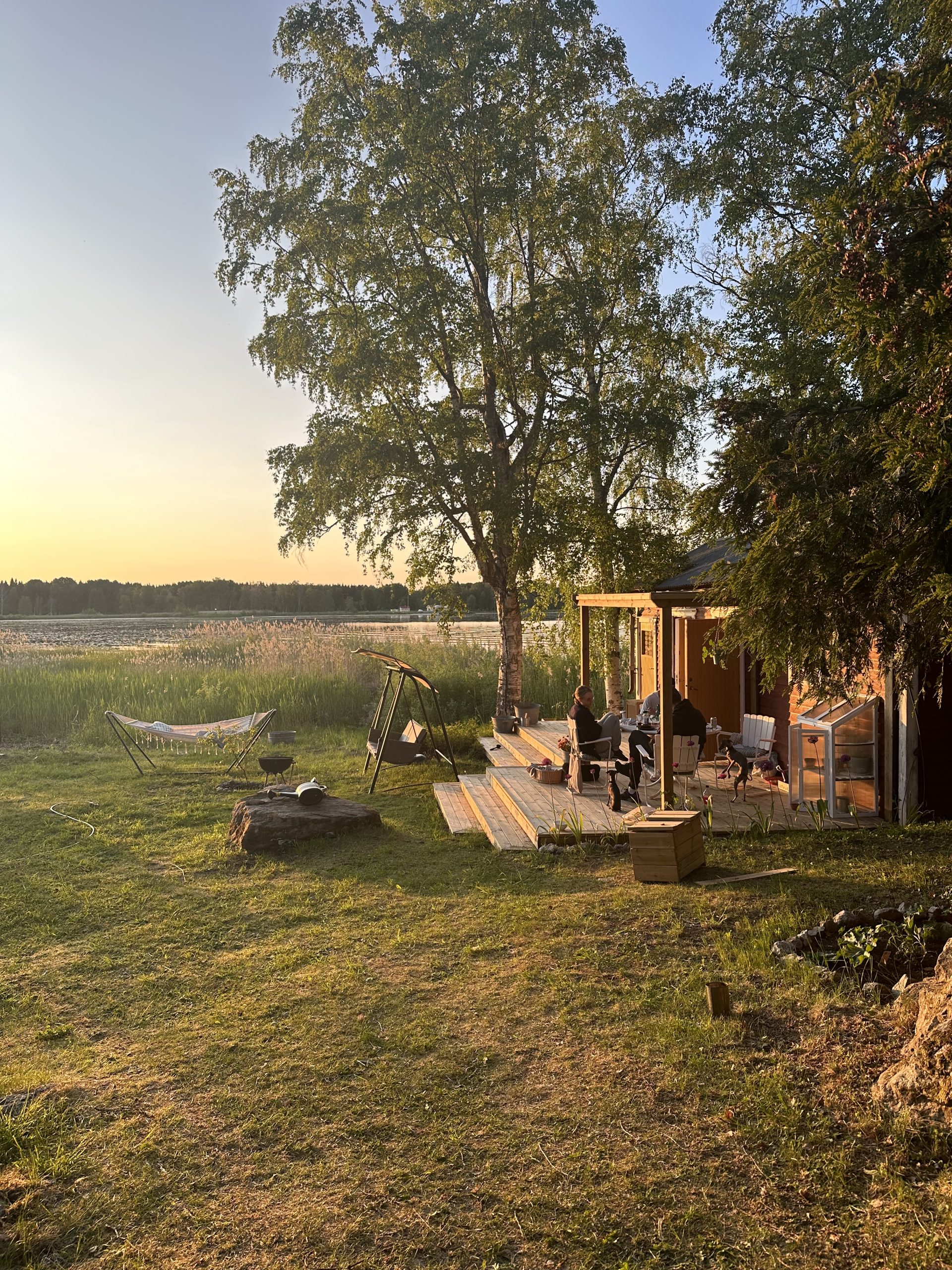 Trädäck med pergola