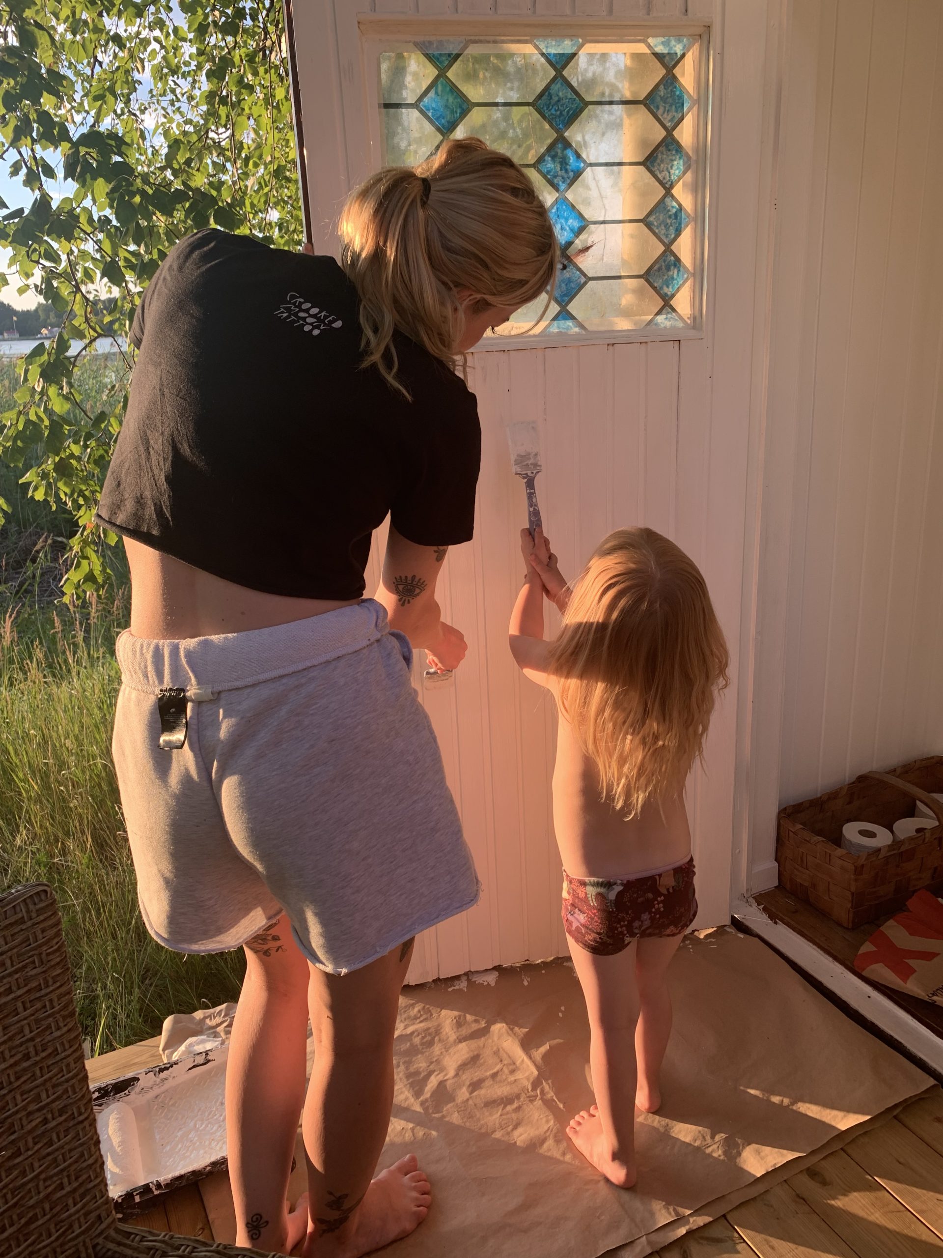 Trädäck med pergola