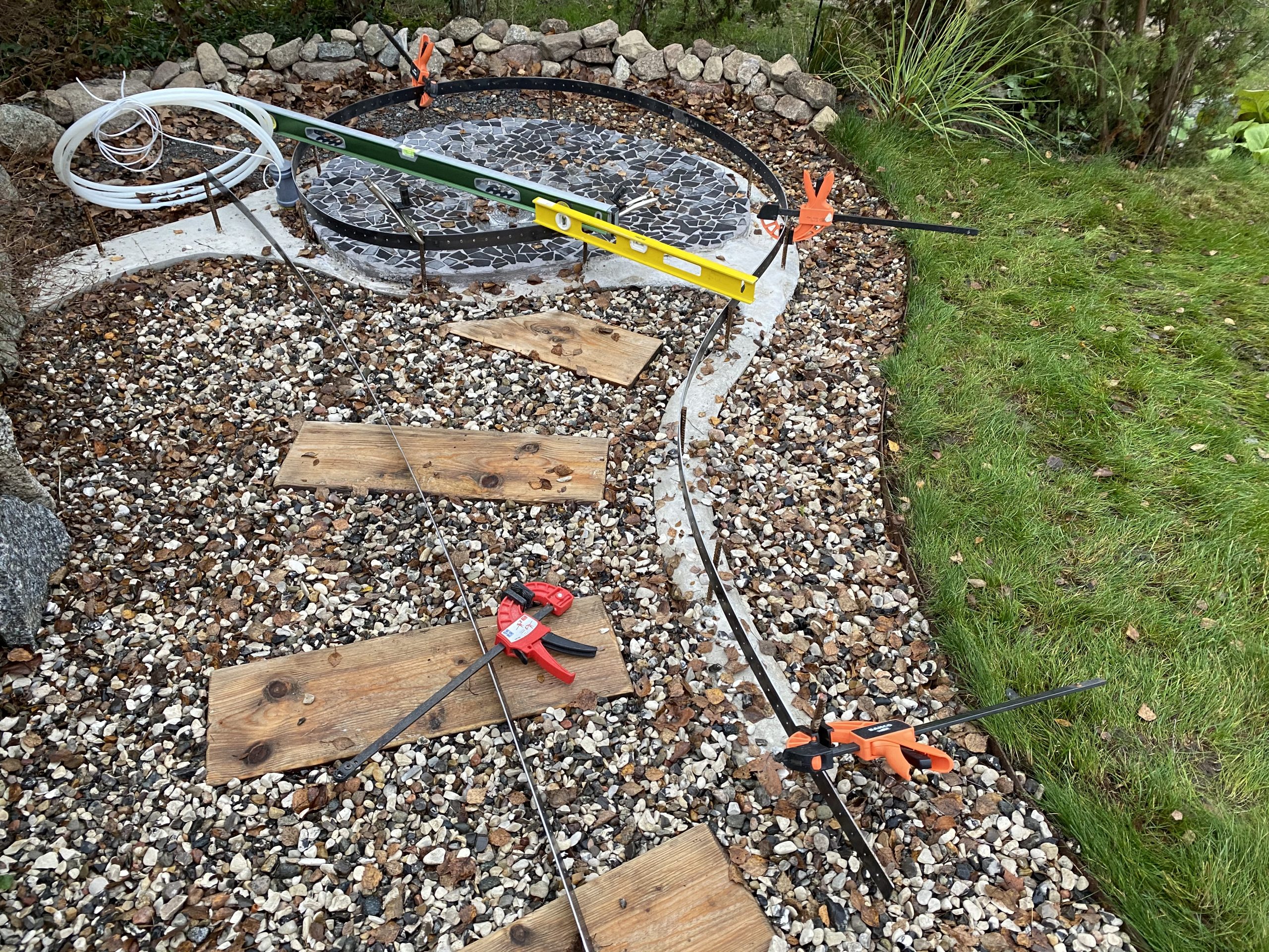 Udendørs bruser af trælister