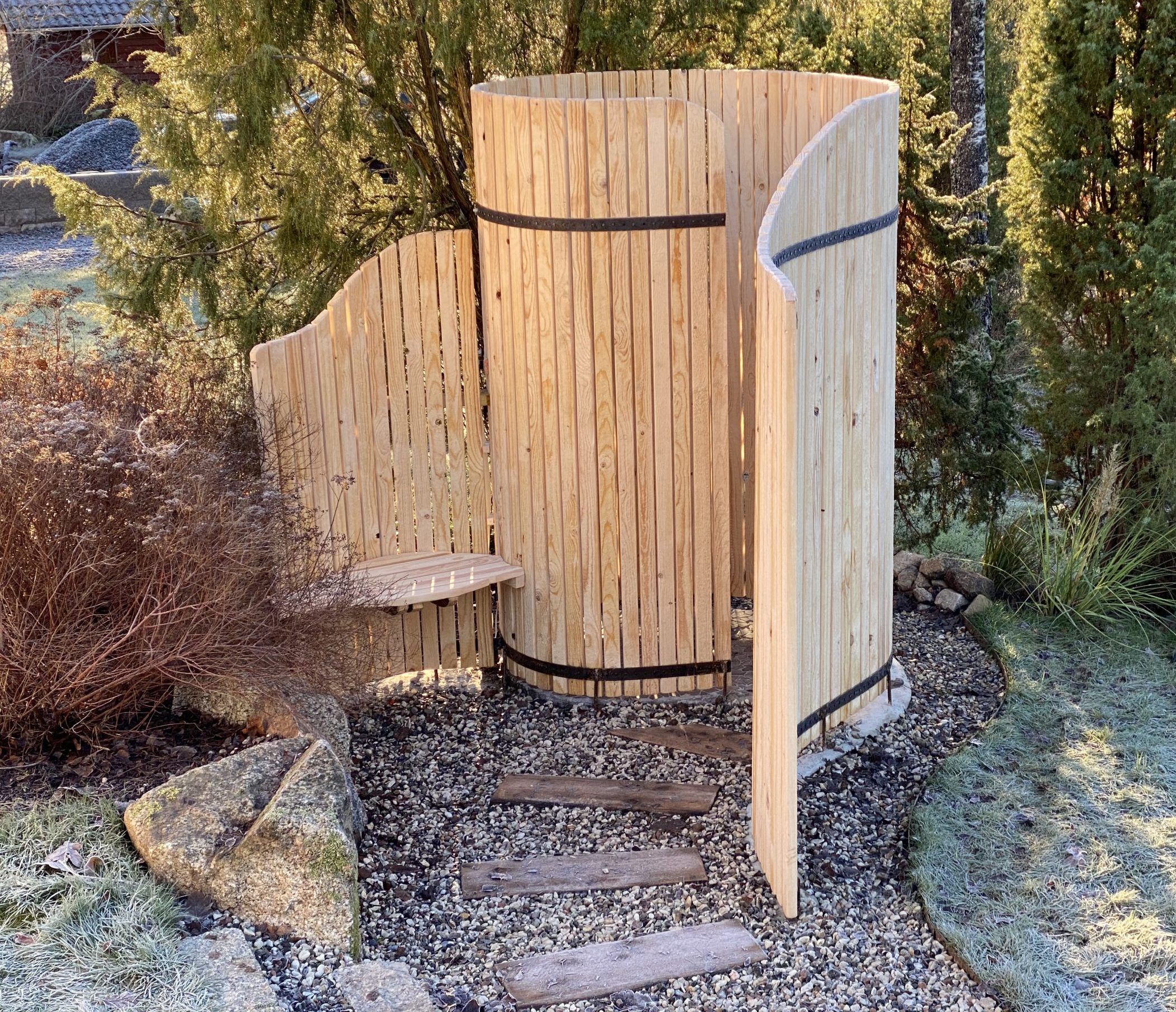 Utedusj laget av trelister