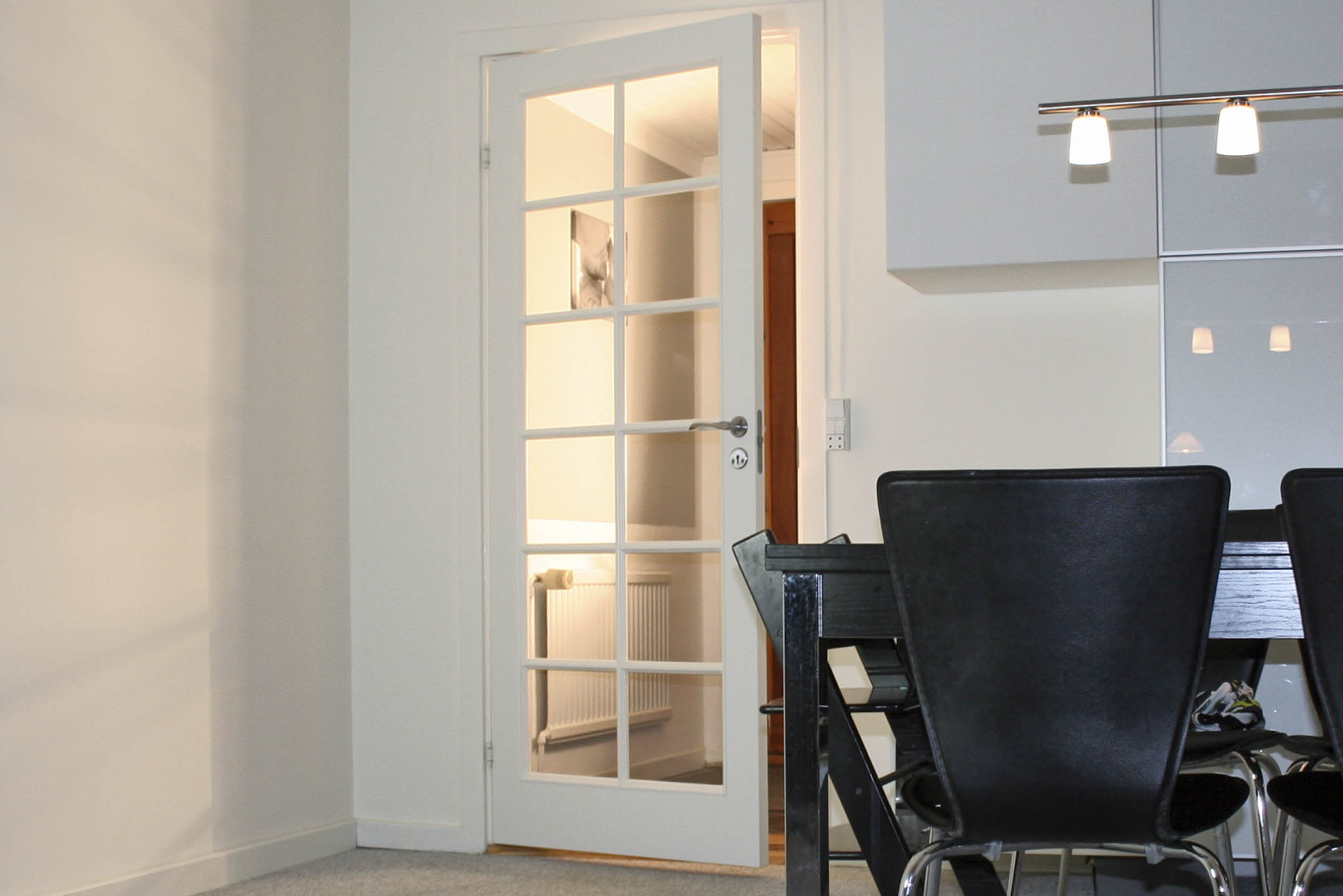 Flyt lyset med en glasdør