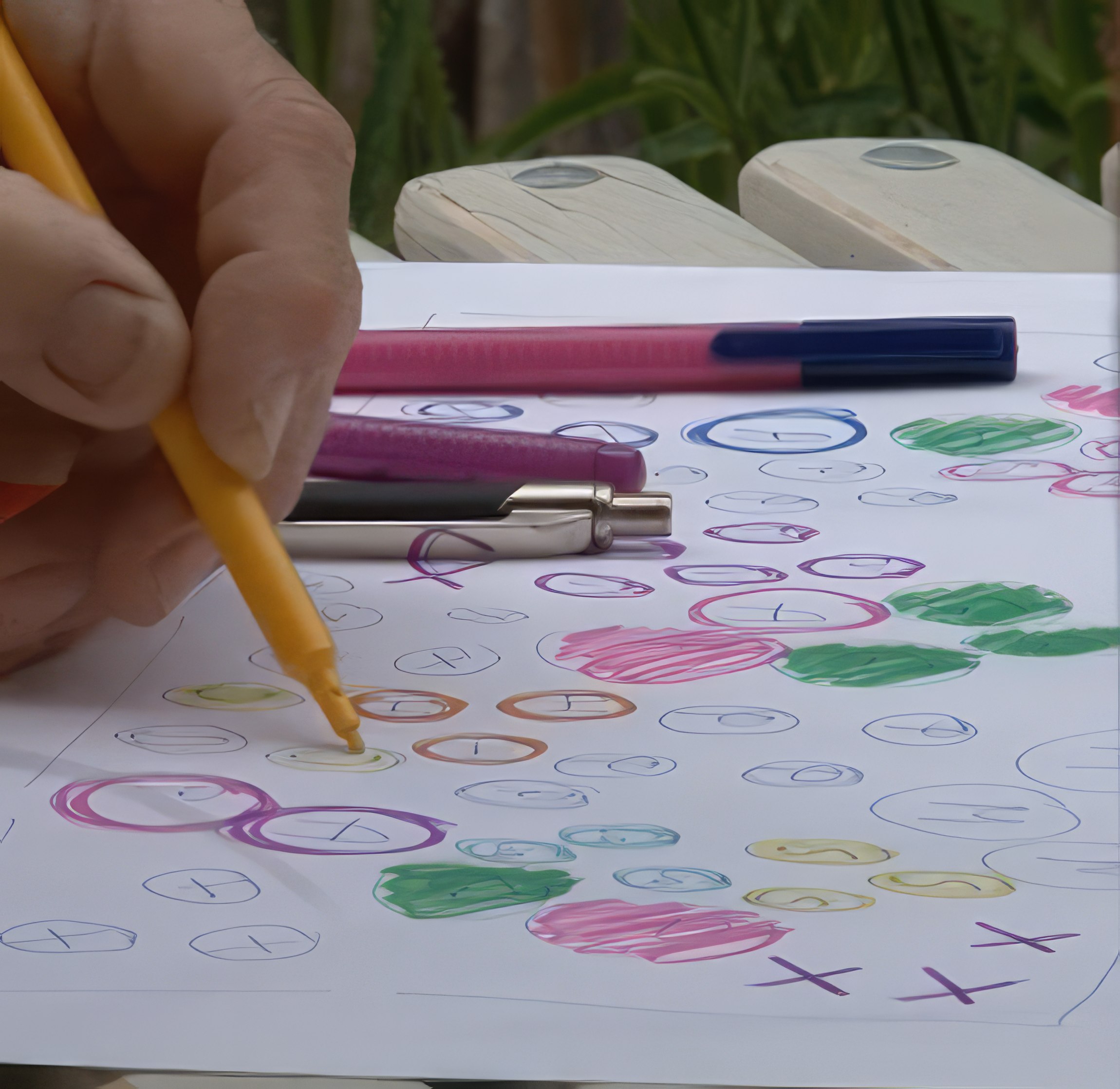 tegning av staudebed