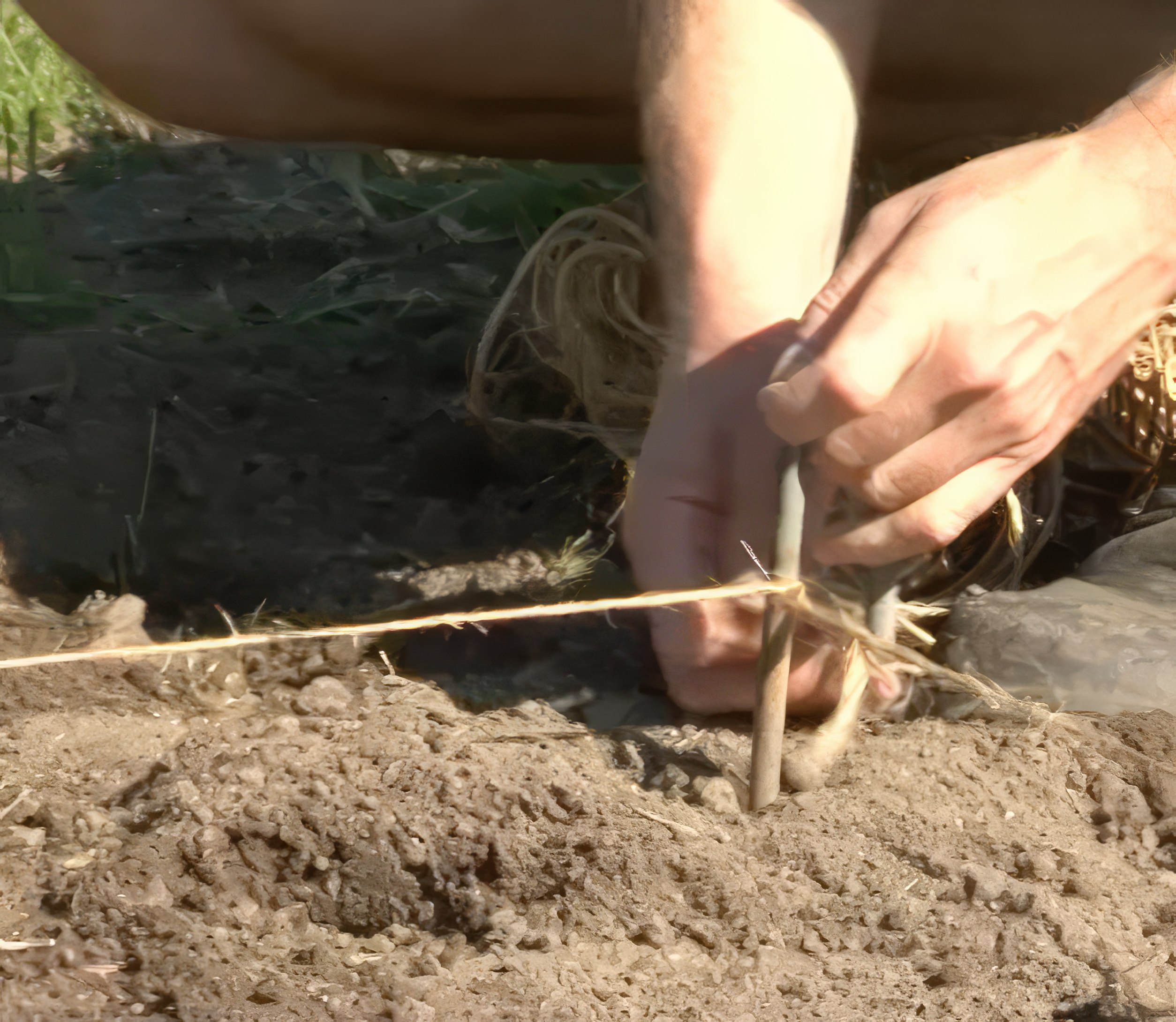 Stauder Jorden i bedet gøres klar