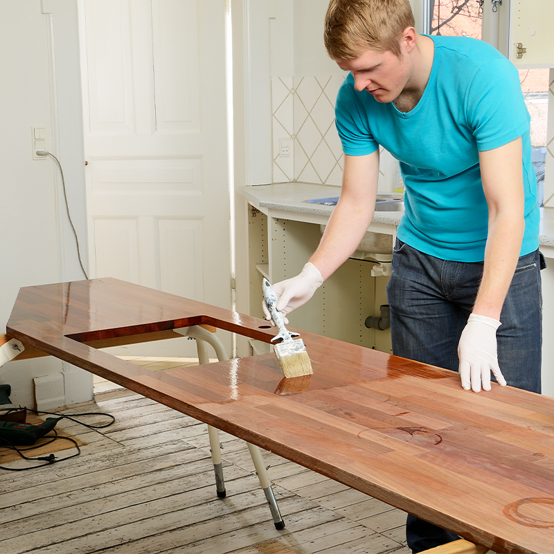 Egetræsbordplade køkken