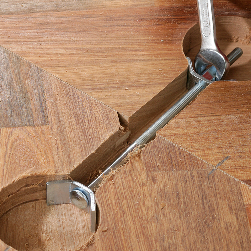 Massiv stålbordplade