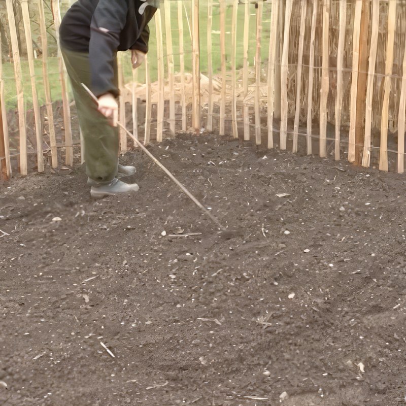 Trampstensgång i rosenrabatt