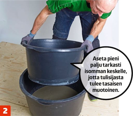 Vala itse lintuallas betonista