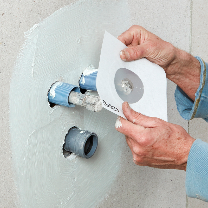 Vådrumsmembran montering