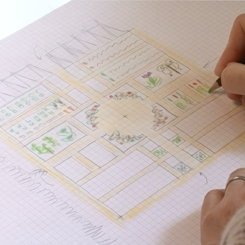 köksträdgård skiss