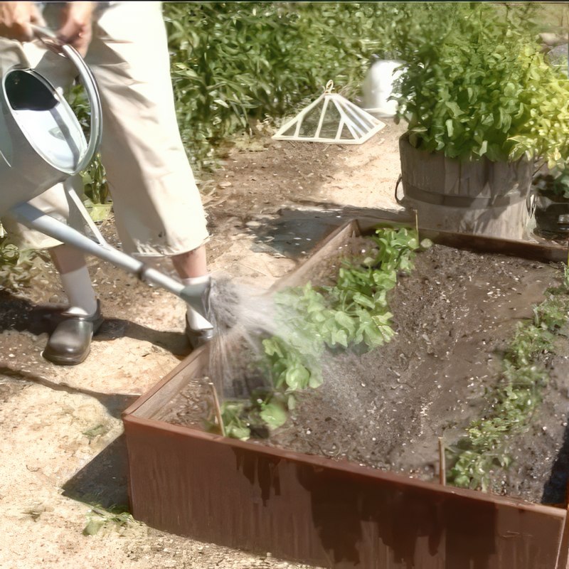 vanning av kjøkkenhage