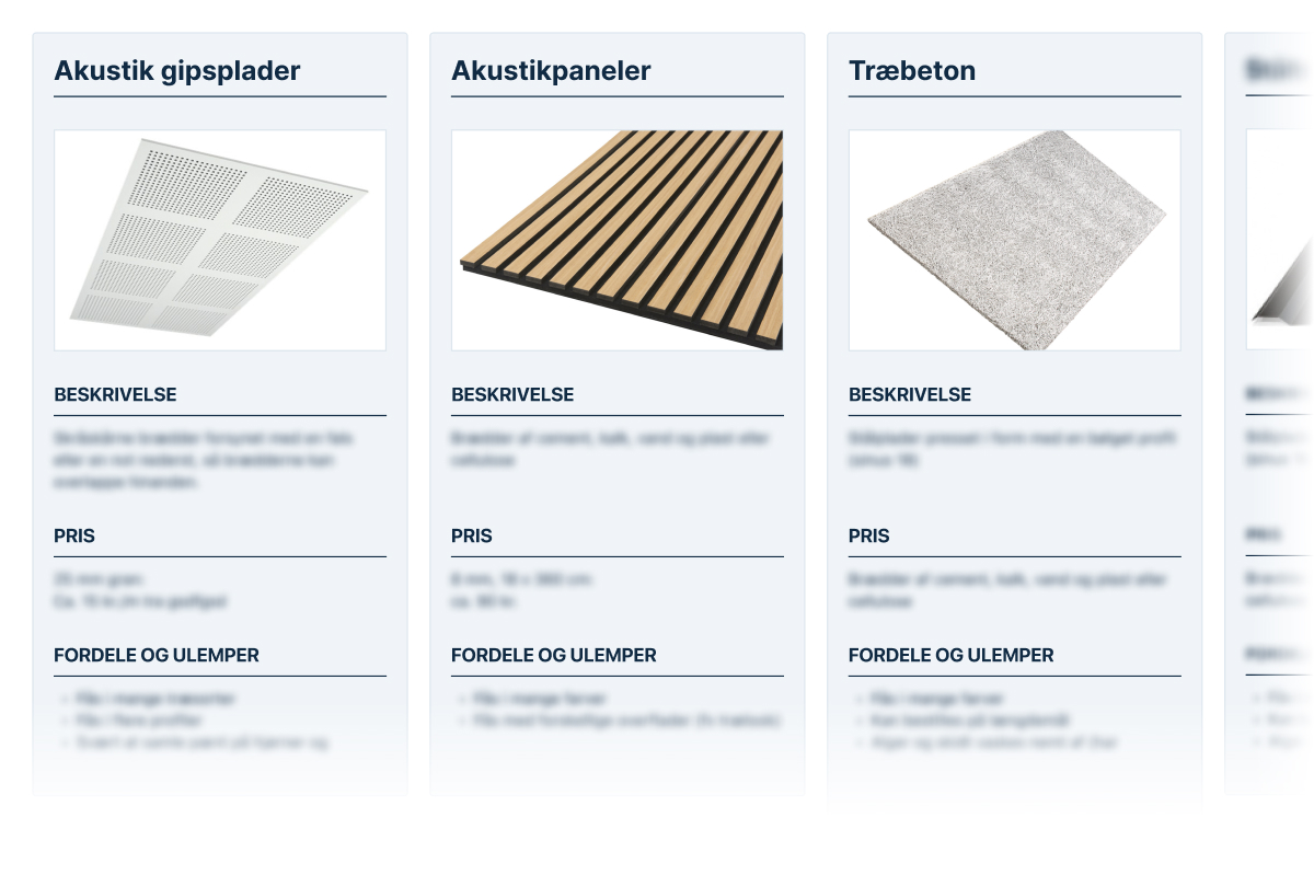 Akustikplader til loft