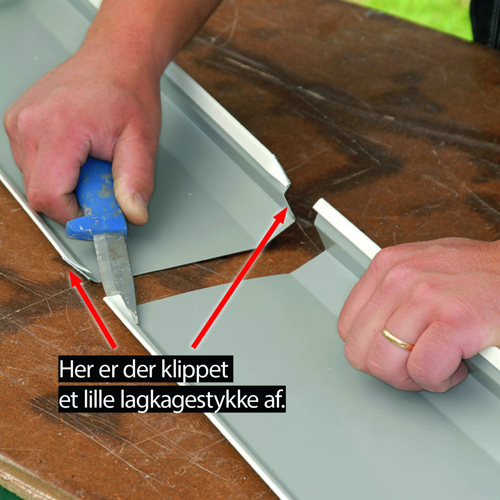 Bøj kanterne lidt opad