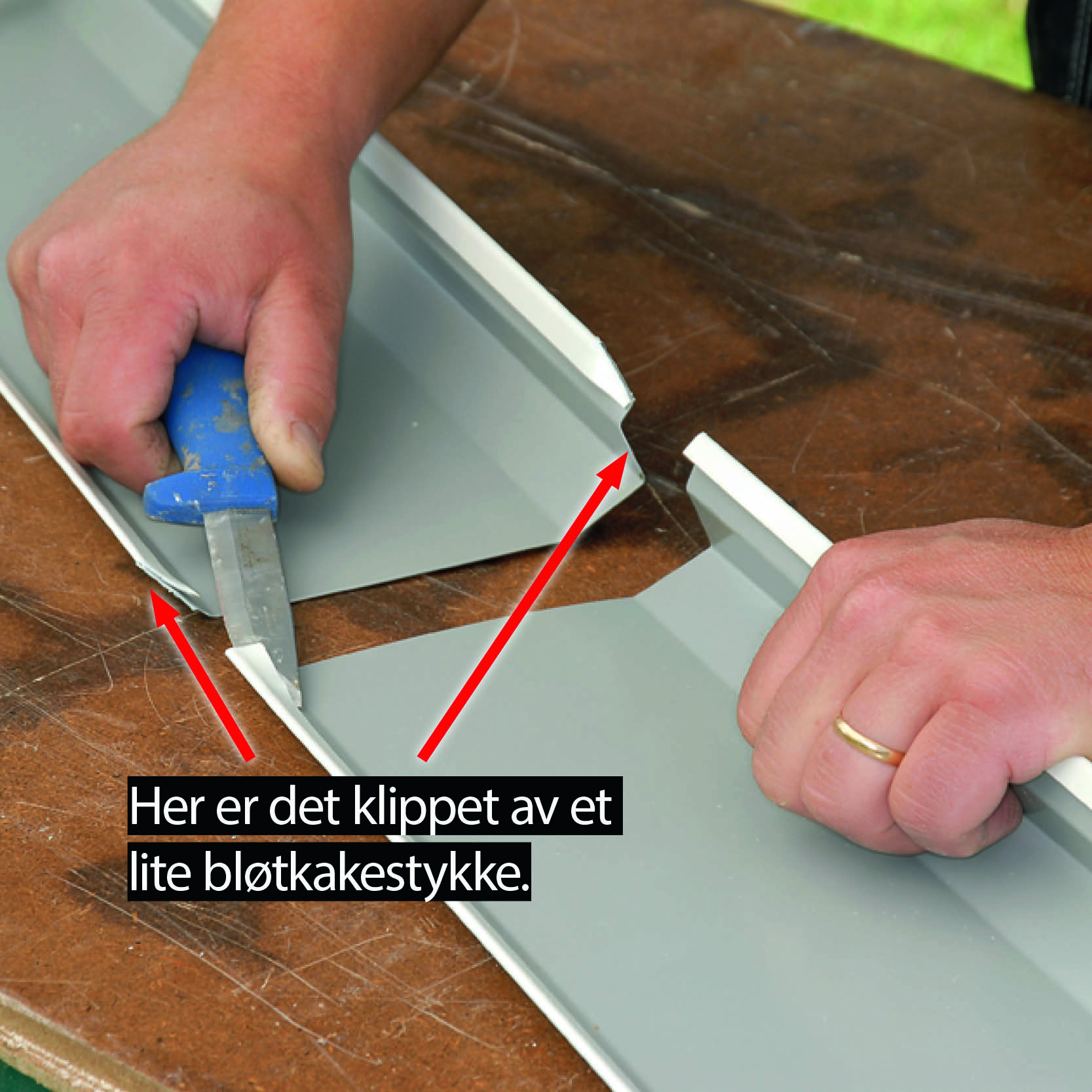 Bøy kantene litt oppover