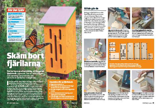 Fjärilsholkar i trädgården