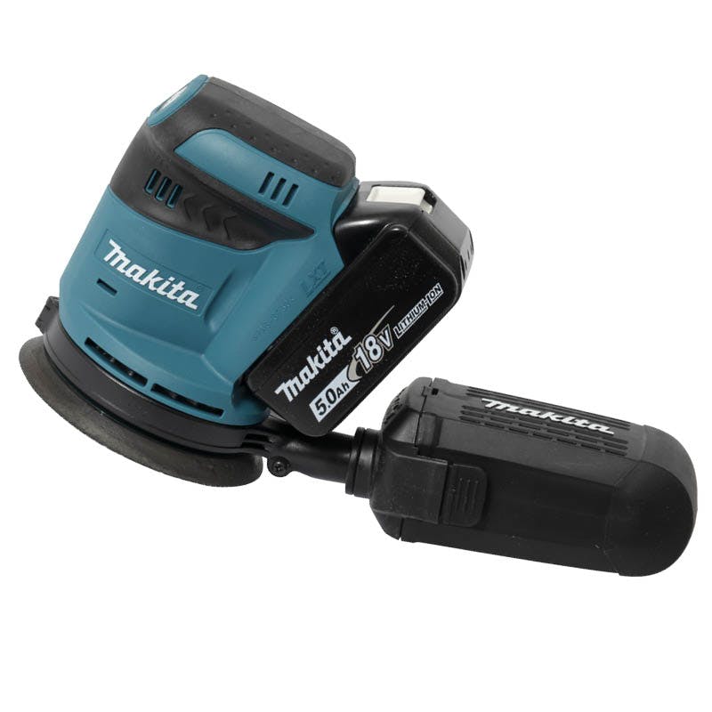 Eksenterslipere batteri test: Makita DBO180