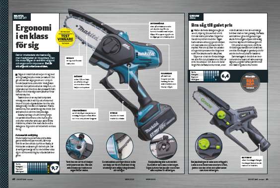 Grensågar på batteri