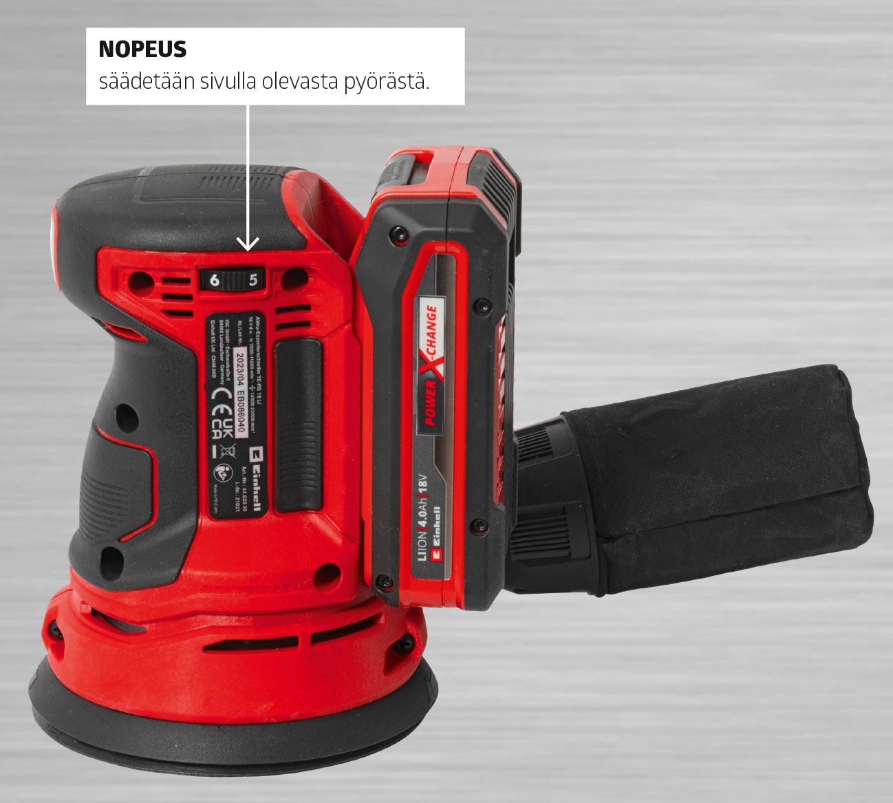 Akkukäyttöinen hiomakone hyvä ostos: Einhell TE-RS 18 li