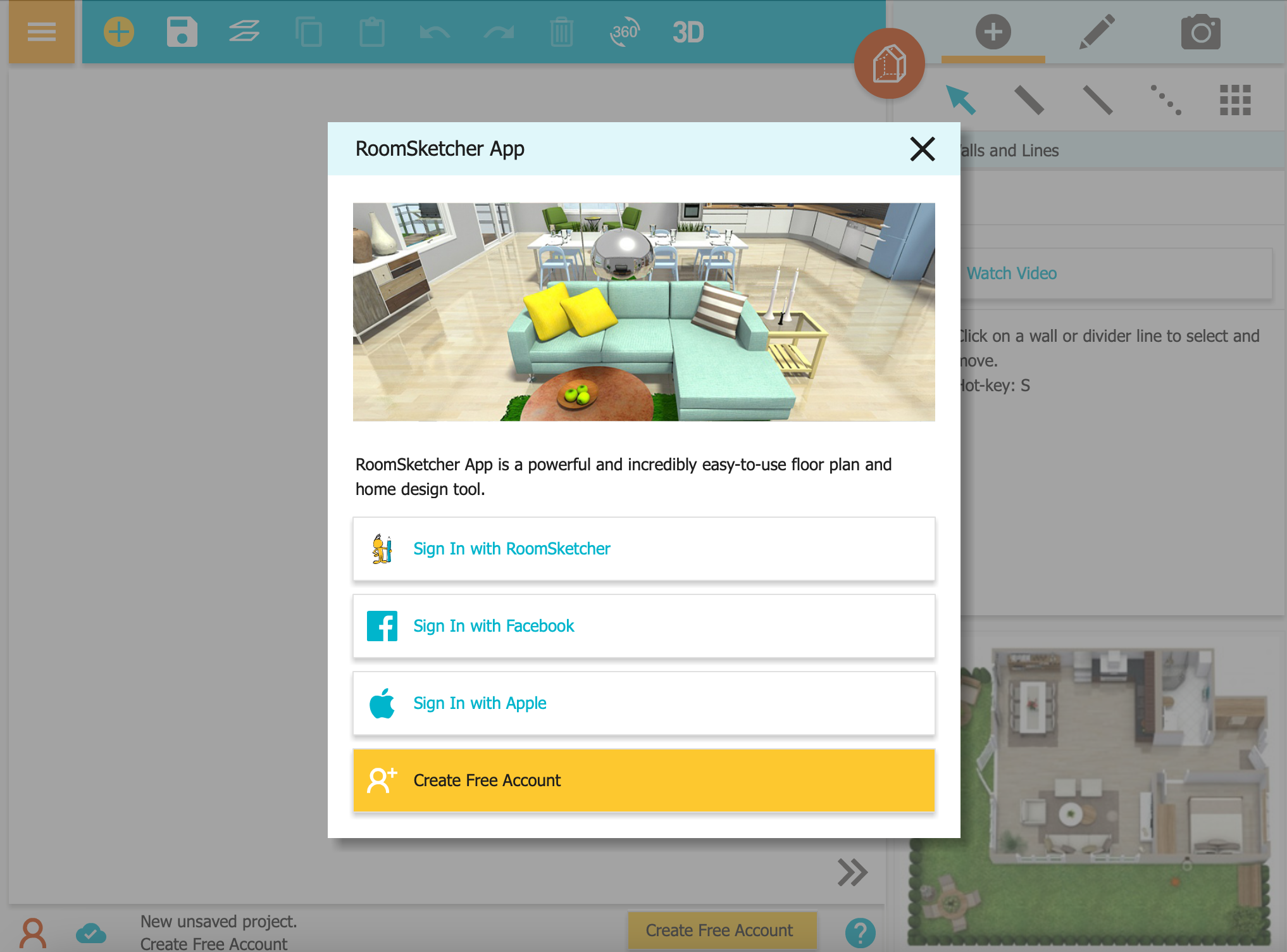 Planritningsapp: Ladda ner och installera RoomSketcher