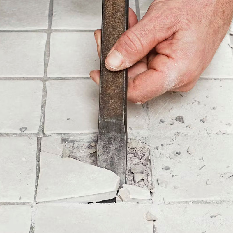 Bor i den ødelagte flise