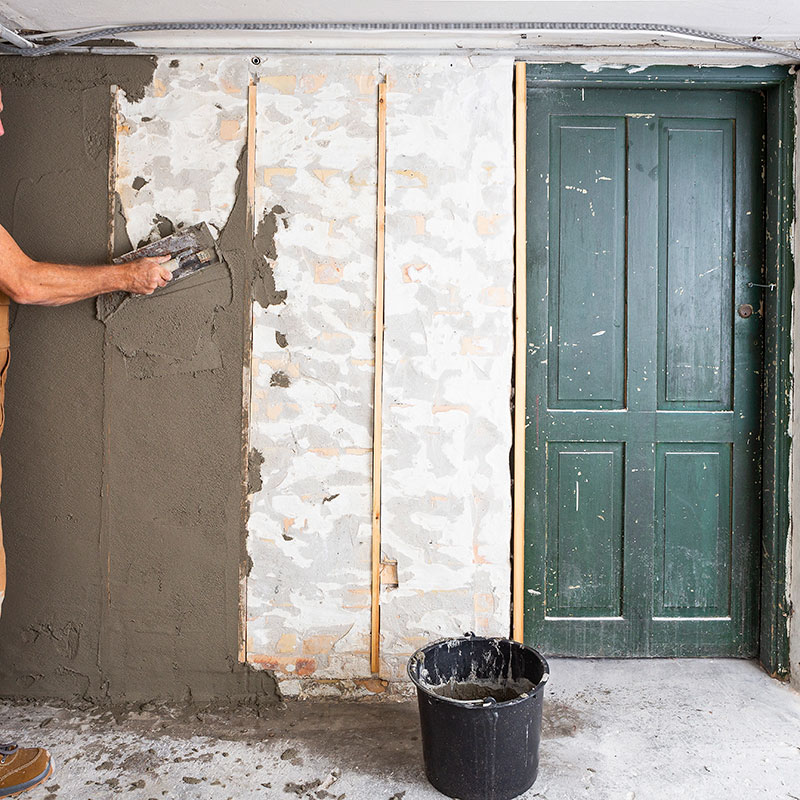 Lister på meget ujævne vægge