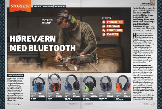 Test af høreværn med Bluetooth