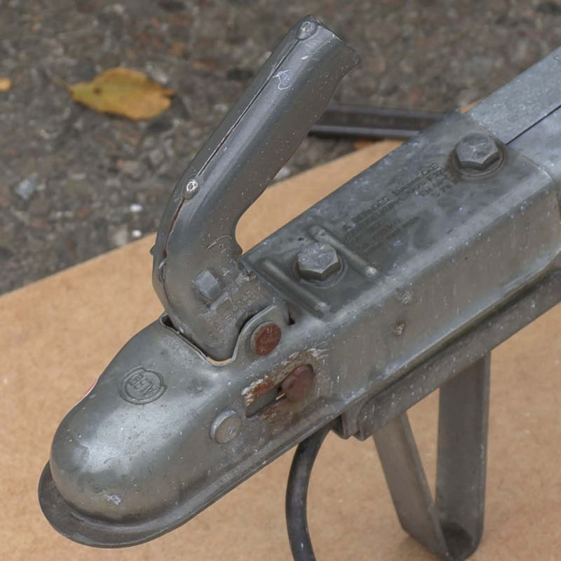 Kuglekobling trailer: Den gamle kuglekobling er rusten