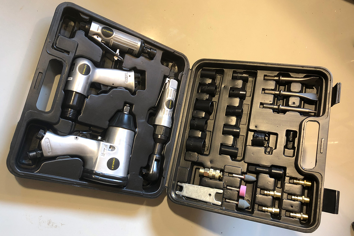 Lufttrycksverktygen: Skruva, slipa och banka