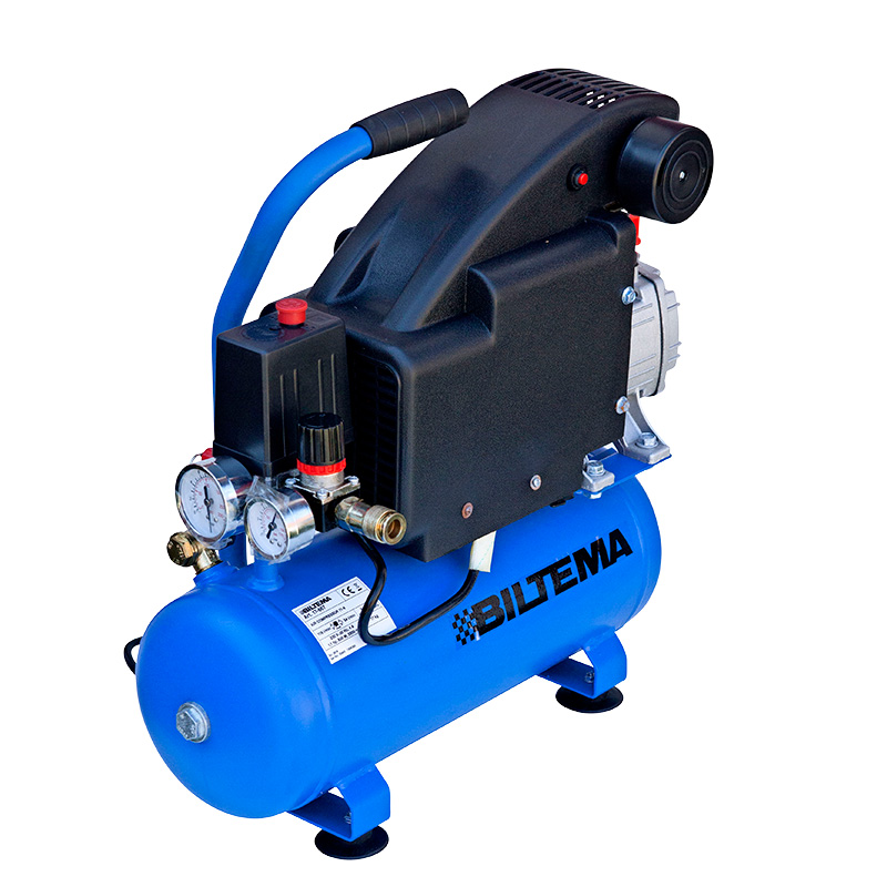 Biltema 11-8 är en liten och billig kompressor