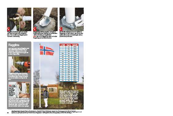 Flaggstang fundament