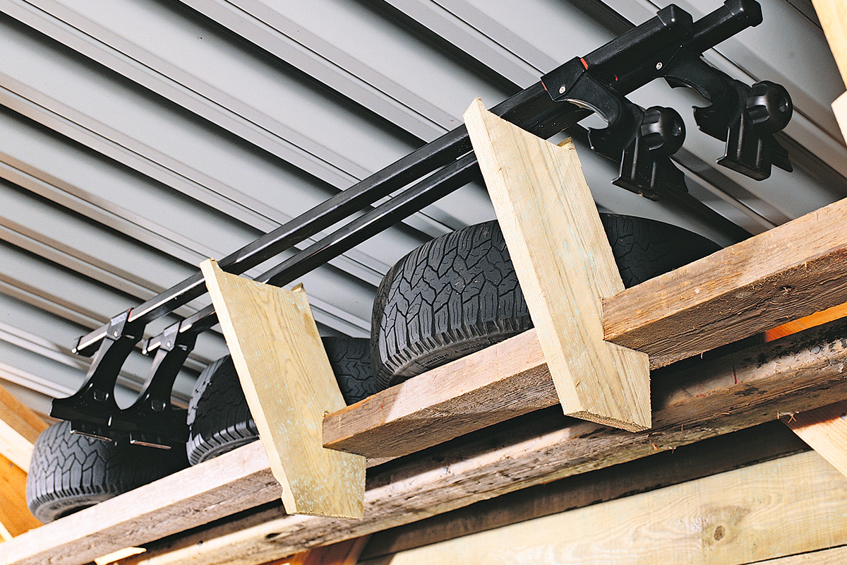 Förvaring av vinterdäck i verkstaden