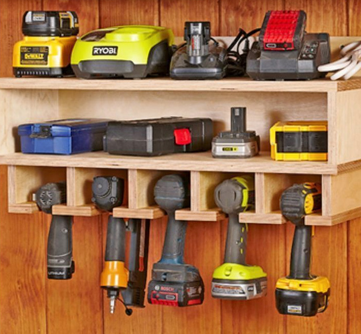 Förvaring av batteridrivna verktyg