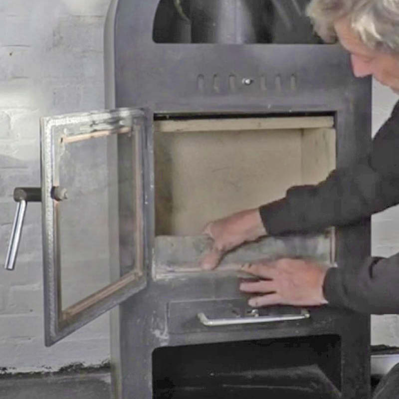 Brennplater til vedovn