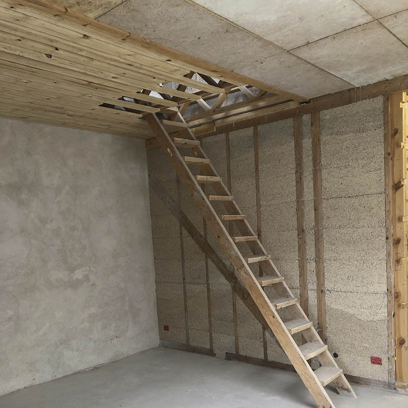 Hempcrete: Den færdige væg pudses op