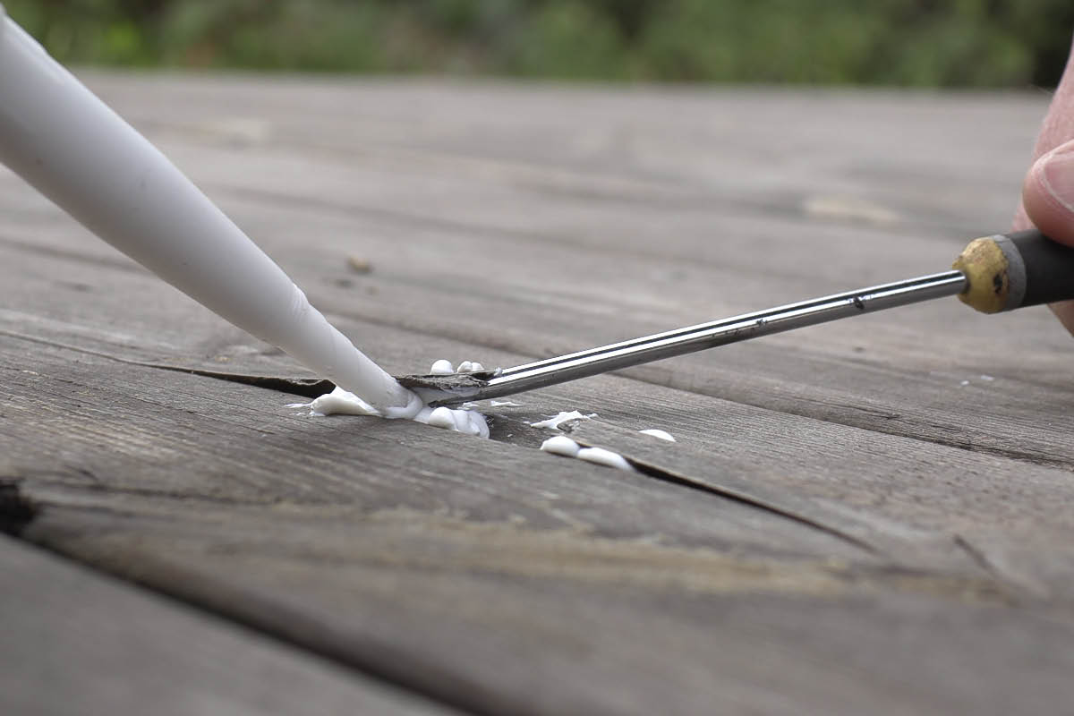 Laga sprickor i trall