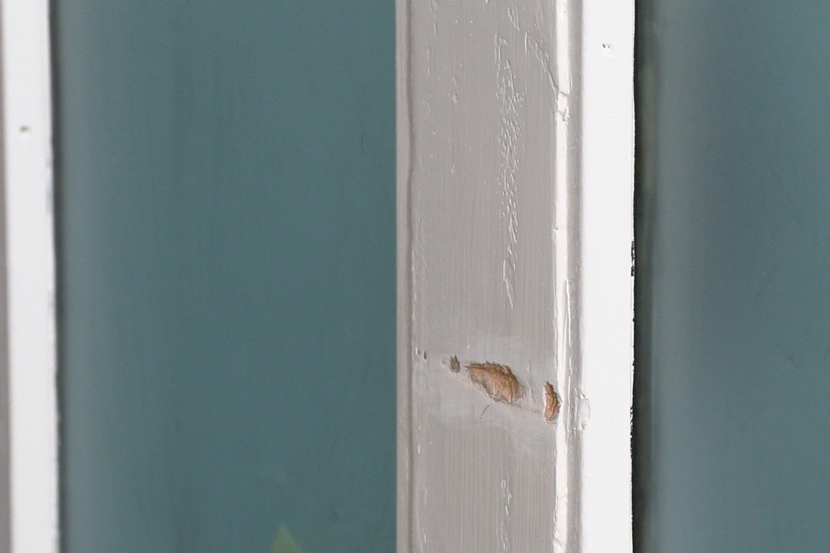 Laga sprickor i trä