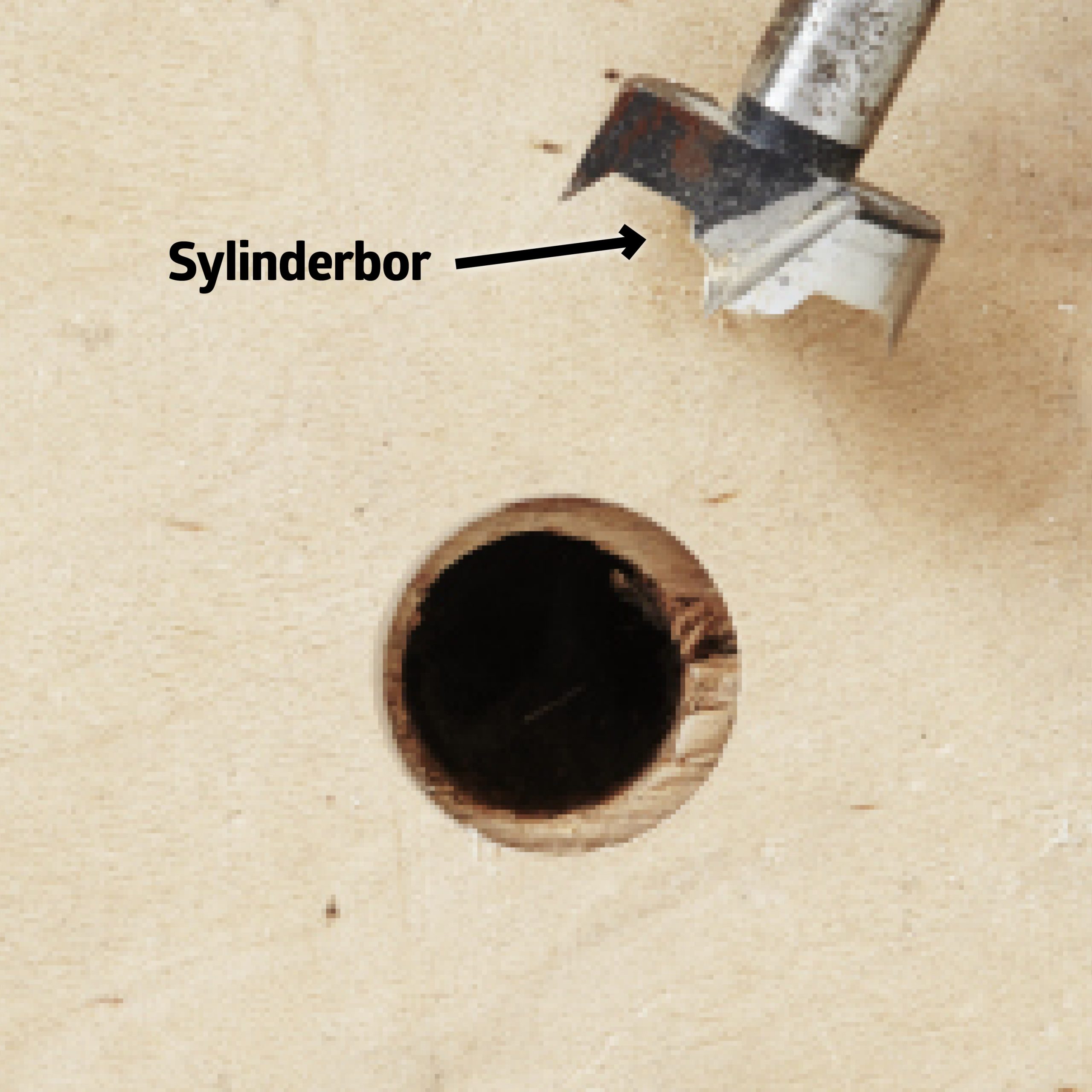 Hullet i boremalen skal være litt større