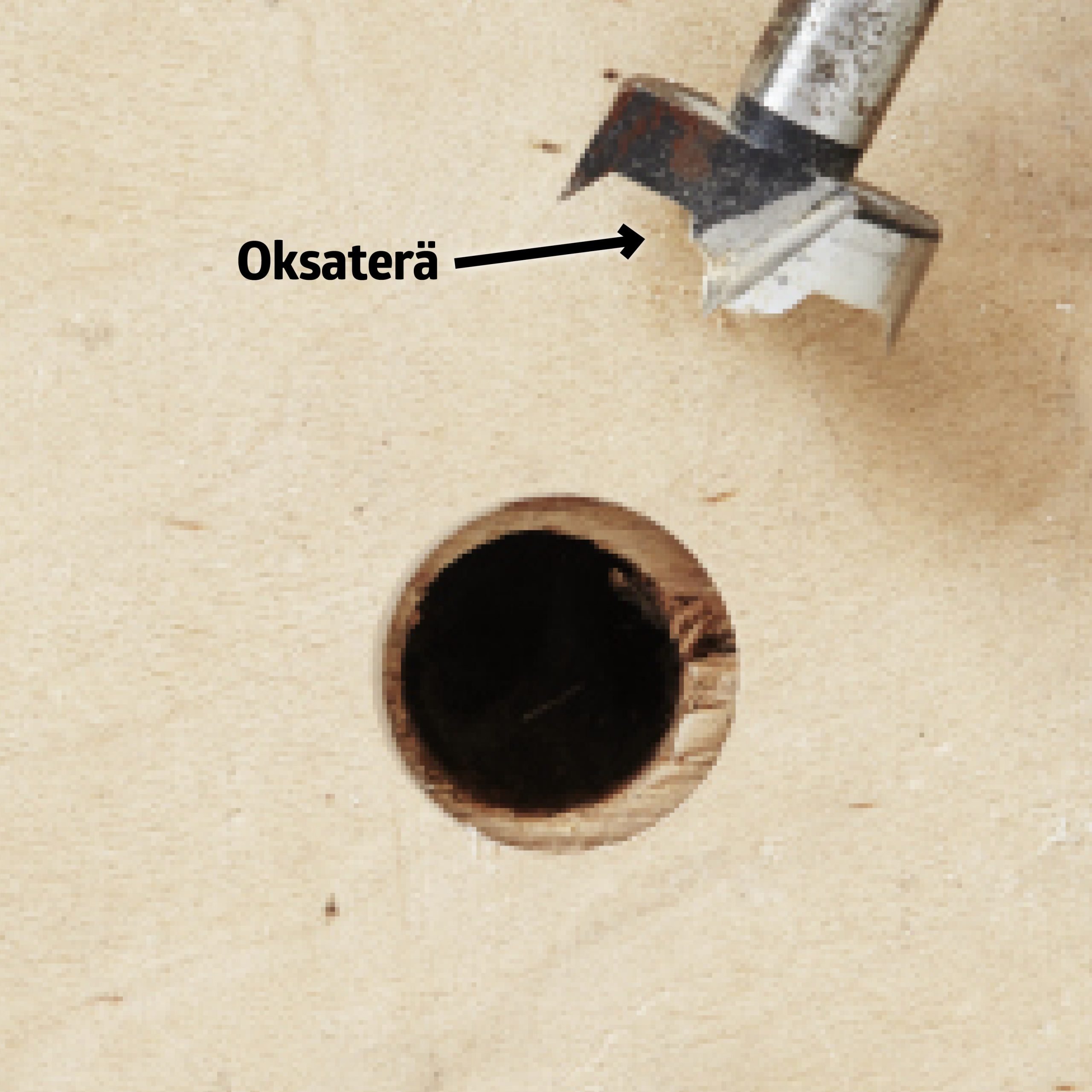 Porausohjaimen reiän pitää olla vähän isompi