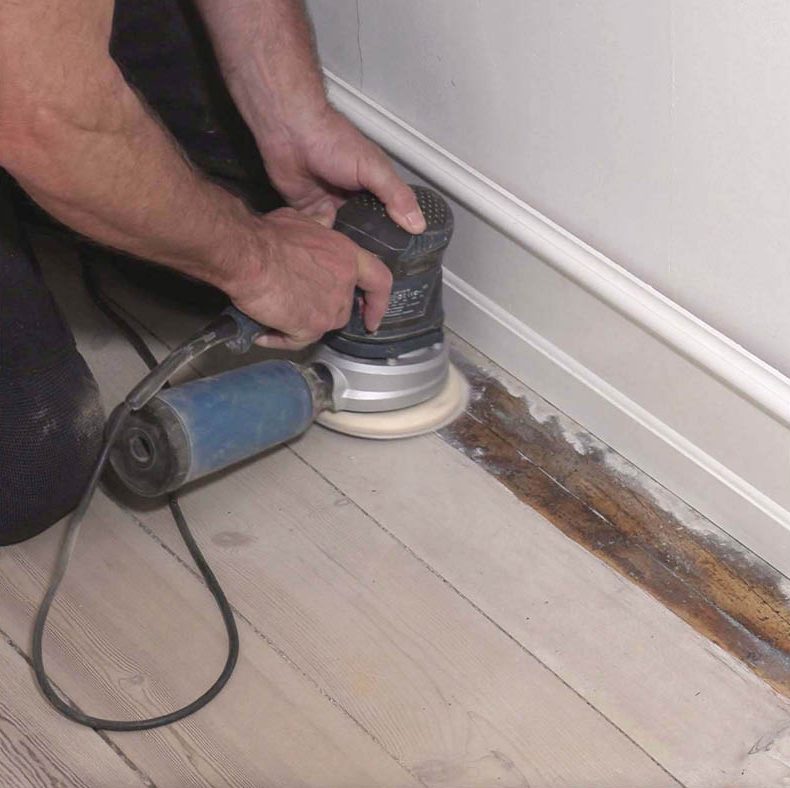 Hiomaton lattialauta: Hio epäkeskohiomakoneella