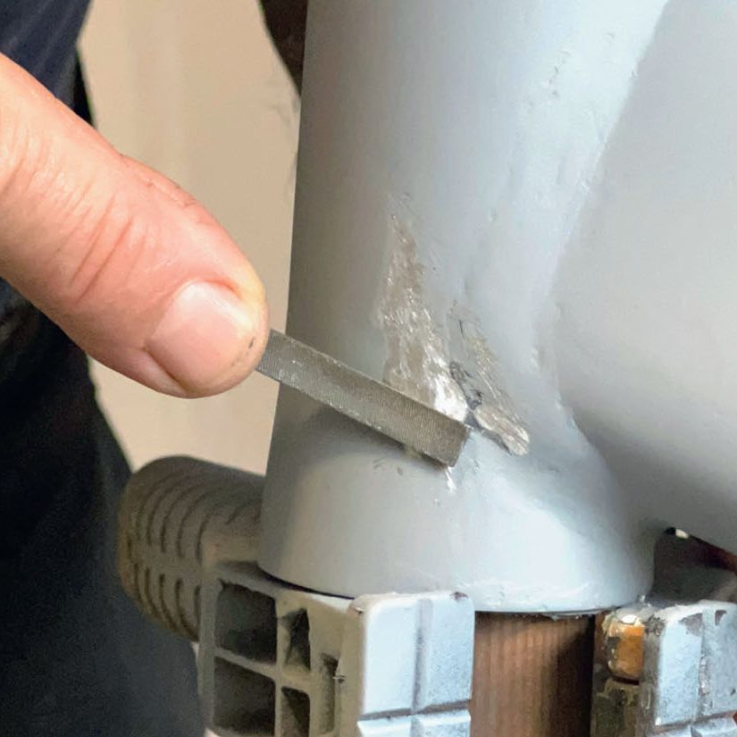 Polkupyörän maalaus: Hio epätasaisuudet ja virheet pois