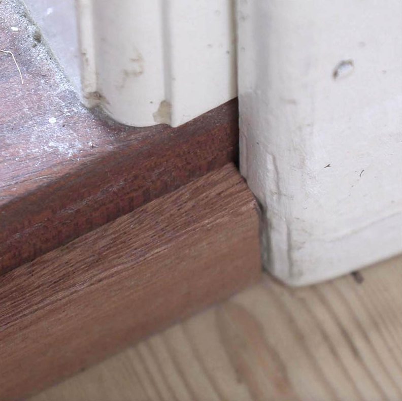 Puuttuva kynnyslista: Suora kulma sopii hyvin