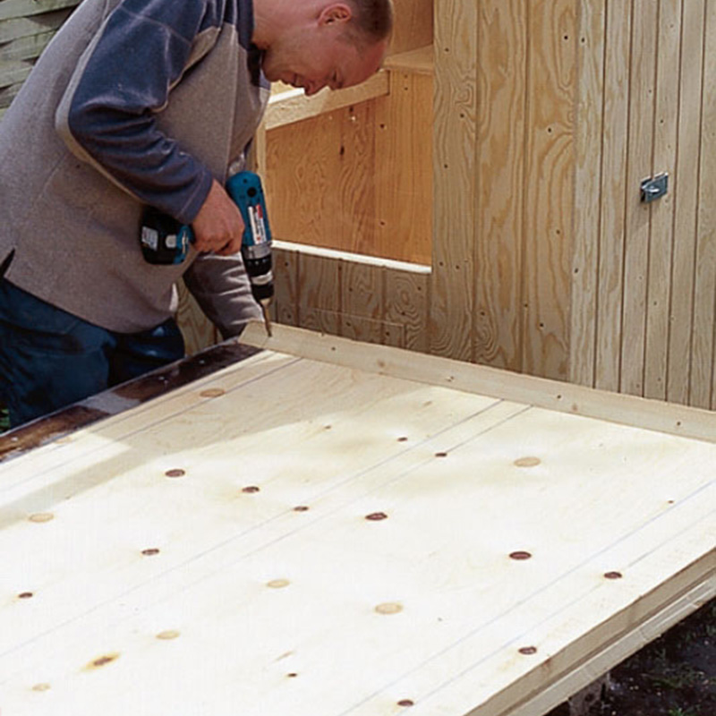 Kanatarhan rakentaminen: Kattolevyn alapintaan